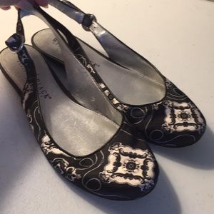 White house black market sling back shoes